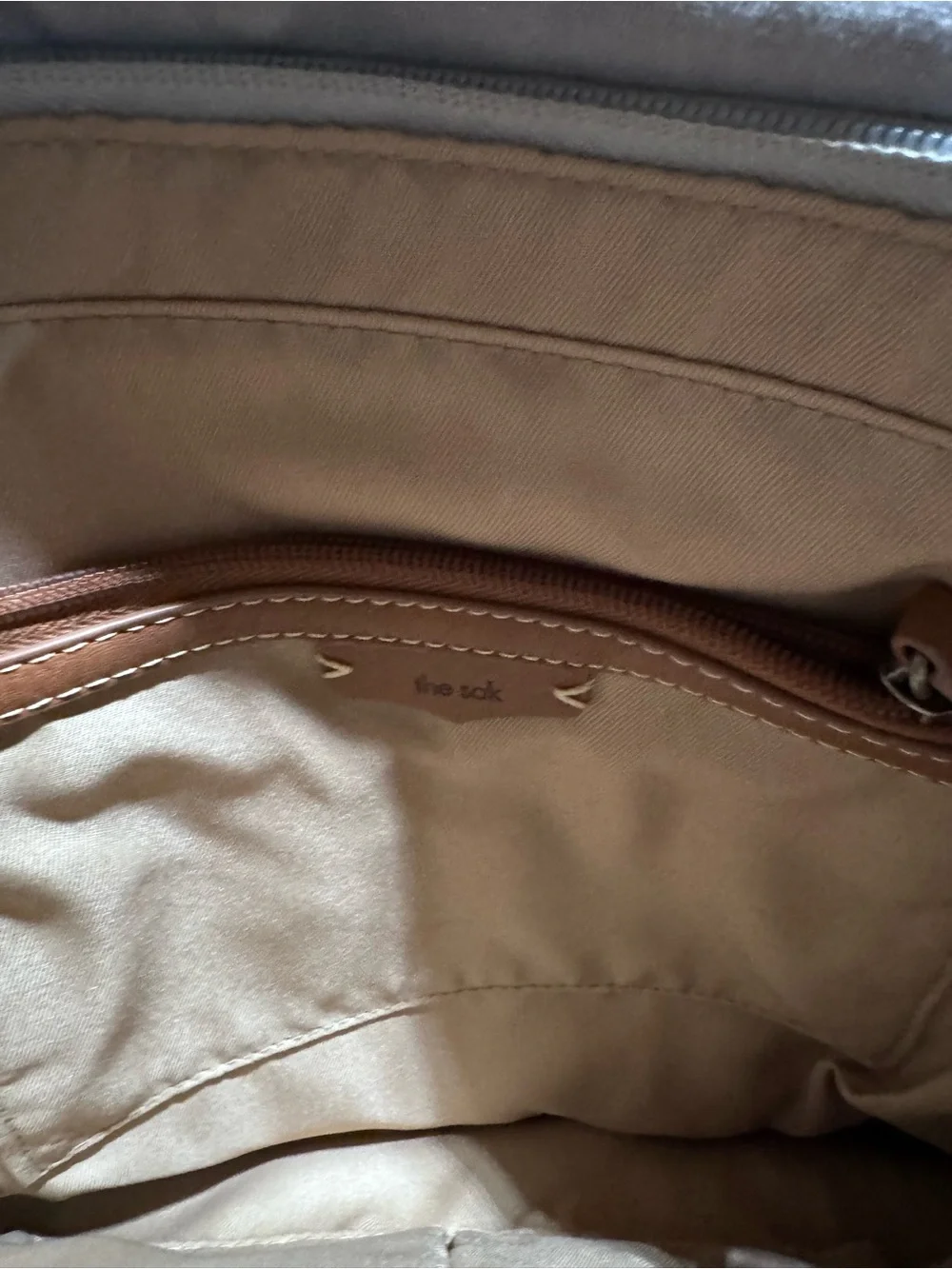The Sak Ventura leather Backpack light gray